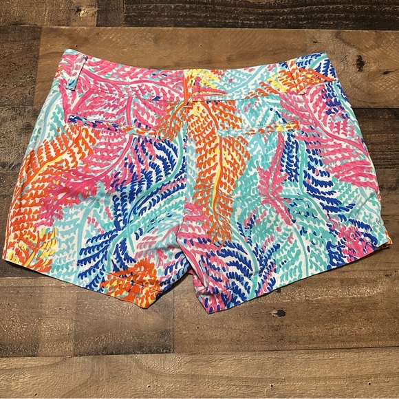Lilly Pulitzer Callahan Shorts - Bright Coral Reef - Picture 3 of 6